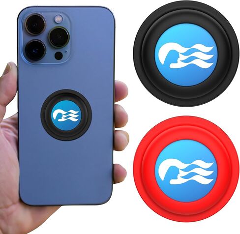 ملحقات حامل ميدالية الأميرة، [عبوة من قطعتين] حامل ملصقات لميدالية المحيط وحامل AirTag (لأجهزة iPhone وAndroid وجميع الأجهزة) (أسود/أحمر.) in Kuwait