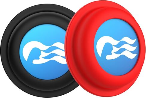 ملحقات حامل ميدالية الأميرة، [عبوة من قطعتين] حامل ملصقات لميدالية المحيط وحامل AirTag (لأجهزة iPhone وAndroid وجميع الأجهزة) (أسود/أحمر.) in Kuwait