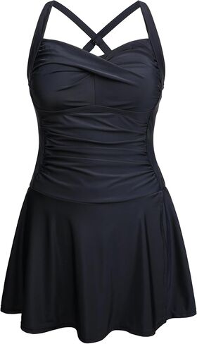 Firpearl Women's Tankini Swimsuit Contumn Control Suites Suits Suits Flowy Swim Dress مع شورتات 2025 in Kuwait
