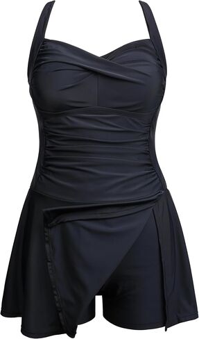 Firpearl Women's Tankini Swimsuit Contumn Control Suites Suits Suits Flowy Swim Dress مع شورتات 2025 in Kuwait