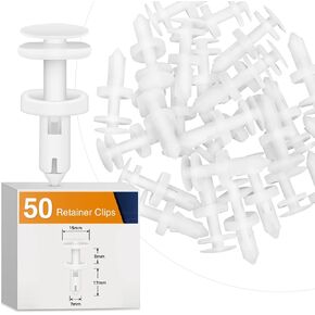 GOOACC 25PCS GM Door Panel Clips 1/4" Hole Size Push-Type Nylon Bumper Fastener Rivet Clips for Chevrolet Trucks Cadillac Trucks and GMC Trucks automobiles
