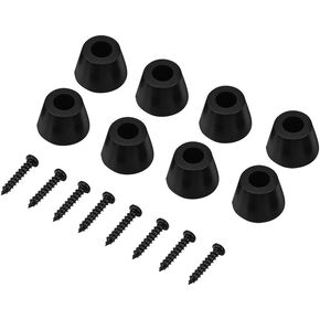 Zerone Guitar Speaker Rubber Feet, 4Pair/8Pcs #5 30x20mm Anti-Vibration Pads with Screw for Guitar Amplifier
