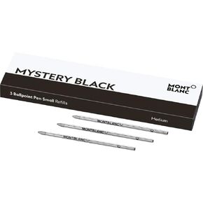 Montblanc Ballpoint Pen Refills Small Mystery Black 116193 – Refill Cartridges for Meisterstück Hommage à W.A. Mozart and Augmented Paper Ball Pens – 3 x Black Ballpoint Refills in Kuwait