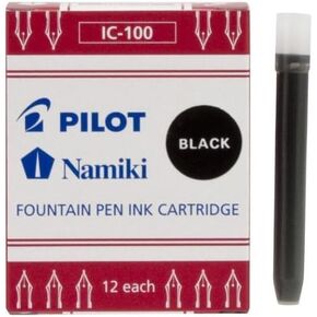Pilot Namiki IC100 Fountain Pen Ink Cartridge, Black, 12 Cartridges per Pack (69100) in Saudi Arabia