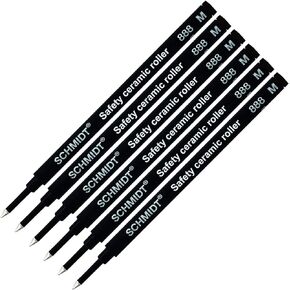 6 Pack - Schmidt 888 Black Medium Rollerball Refill