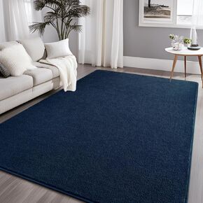 Large Modern Area Rugs for Bedroom Living Room, 4x6 Feet Black Rug, Thickened Memory-Foam Indoor Carpets, Minimalist Rug for Boys Girls, Soft, Non-Slip and Machine-Washable in Kuwait