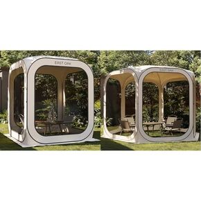 EAST OAK Screen House Tent Pop-Up, Portable Screen Room Canopy Instant Screen Tent 6 x 6 FT & Screen House Tent Pop-Up, Portable Screen Room Canopy Instant Screen Tent 10 x 10 FT