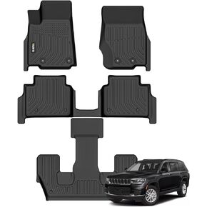 Wailtnb-Car Floor Mats Custom Fit for Jeep Grand Cherokee 2016-2021/ WK 2022 / Dodge Durango 2016-2024 All Weather Mats Accessories for Grand Cherokee