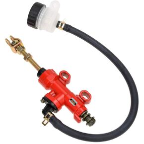 HIAORS Rear Brake Master Cylinder with Reservoir for Powersports 98cc 3.0HP CK100 KT196 Buggy Go Kart Red