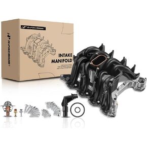 A-Premium Upper Intake Manifold with Gaskets Thermostat Kits Compatible with Ford E/F Series, E150, E250, E350, E450, F150, F250, F350, Excursion, Expedition, 5.4L V8, Replace# 2L1Z-9424-AA, 615-188