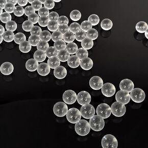 120 pcs Clear Round Glass Marble, 1.4 Pound Aquarium Decor Wedding Vase Filler Centerpiece Decor, Colored Rocks Table Scatter, Aquarium and Fish Tank Pebbles