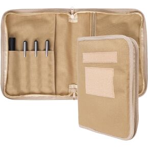 Tactical Notebook Cover with Zippered for Folders, OCP Binder Planner Tactical Portfolio Organizer and A5 Notebook Binder Cover, 7" x 9" Weatherproof Handbook Cover - Coyote (Cover Only)