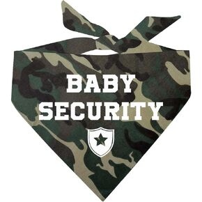 Baby Security with Badge Baby Announcement Dog Bandana (Camo, XS 670)