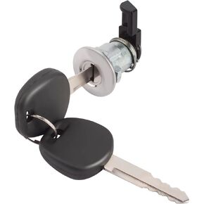 Ignition Switch & Door Lock Cylinders with Keys - Replacement for 1997-2007 Ford F250/350 F-150 & More Expedition Lincoln Blackwood Navigator - OE Number: LC6177 + DL5885 X2 + 597638(No chip)
