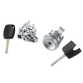 Ignition Lock Cylinder with Keys for Ford Fiesta 2011-2019 / Ignition Lock Cylinder Switch/Durable/Metal / 2 Pcs/Silver Tone