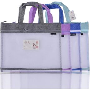 Zipper Bags, Student Book Pouches with Handle, Mesh Document Bag with Handle can Hold iPad, Mobile Phone, Bills and Other Items for A4 Files Books（Horizontal） in Kuwait