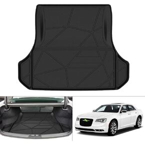 KUST Custom Fit Trunk Mat for 2011-2024 Dodge Charger & 2011-2024 Chrysler 300 Accessories Cargo Liner Rear All Weather Trunk Floor Mat TPO in Kuwait