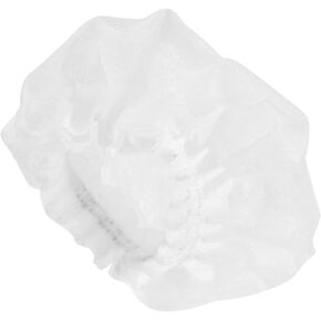 MECCANIXITY Disposable Microphone Cover Mic Windscreen Covers Non-Woven White for Handheld Microphone, Pack of 50
