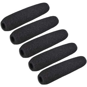 uxcell 5PCS Sponge Foam Mic Cover Conference Microphone Windscreen Shield Protection Black 120mm Long