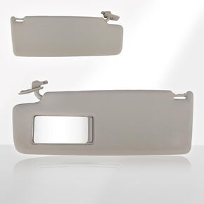 Driver Side Sun Visor Fit for Volkswagen Tiguan 2009 2010 2011 2012 2013 2014 2015 2016 2017 Replace 5N0-857-551-P-2F4 Front Left | Sun Protection Shade | Makeup Mirror | Gray