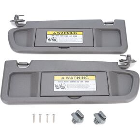 Left Driver & Right Passenger Side Sun Visor Compatible with Honda Civic 2006 2007 2008 2009 2010 2011 Replaces # 83280-SNA-A01ZA, 83230-SNA-A01ZA (Atlas Gray)