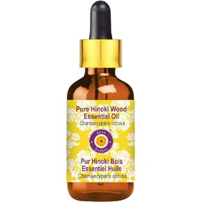 dève herbes Pure Hinoki Wood Essential Oil (Chamaecyparis obtusa) with Glass Dropper Steam Distilled 5ml (0.16 oz)