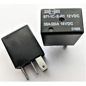 (Pack of 2) SONG CHUAN 871-1C-S-R1 12VDC Power Relay 5Pin 35/20A