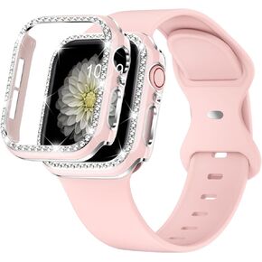 XYF Compatible for Silicone Pink Apple Watch Bands Women Pinksand in Kuwait
