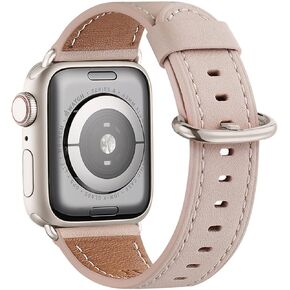 WFEAGL Compatible with Apple Watch Band 41mm 40mm 38mm 45mm 44mm 42mm Women, Top Genuine Leather Band Replacement Strap for iWatch Band Series SE 9 8 7 6 5 4 3 2 1