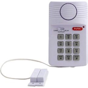 Wireless Home Security Burglar Alarm Garage Shed Caravan Defender with Keypad Fit for Door Window,Powered by 3 x AA Battery(Not Included)