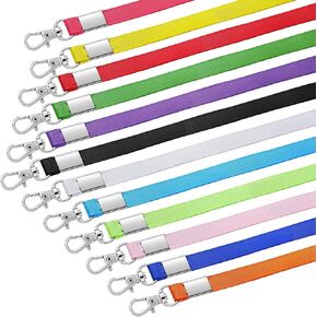 Shappy 96 Pieces Multicolored Cruise Lanyard Neck Lanyards Keychain for ID Badge Holder with Swivel Hook for Name Tag, Keys