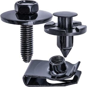 Rexka 35pcs Lower Engine Splash Shield Bolts, Clips Push Pins Hardware Kit for Nissan Infiniti All Models