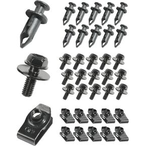 35PCS Car Clips,Engine Under Cover Splash Shield Guard Body Bolts,Car Accessories Bumper Fender Liner Push Retainer Fastener Rivet Clips,Extruded U-Nuts,Fit for G35 G37 FX35 FX45 EX35