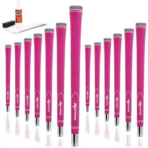 Karma Neion II Golf Grips / Grip Kits, Vibrant Colored Slip Resistant Rubber Replacement Golf Club Grips for Men and Women, Choose Single, 9, 13, 25 Packs or Kit