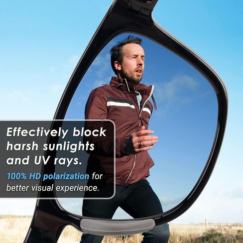 Polarized Sunglasses for Men and Women 100% UV Protection Sports Sunglasses Running Cycling Hiking Driving Rectangular in Saudi Arabia