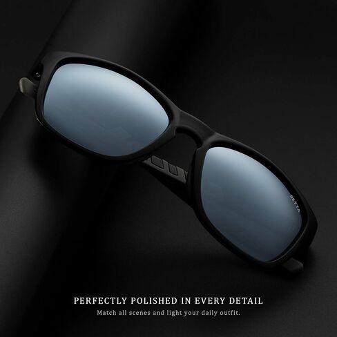 Polarized Sunglasses for Men and Women 100% UV Protection Sports Sunglasses Running Cycling Hiking Driving Rectangular in Saudi Arabia