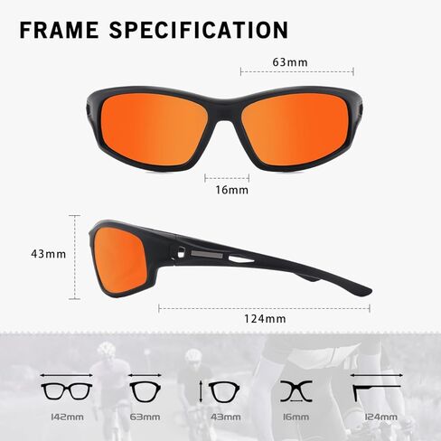 UV Protection Sunglasses, Wrap Around Polarized Sunglasses, Baseball Sunglasses for Youth, Sun Glasses for Men in Saudi Arabia