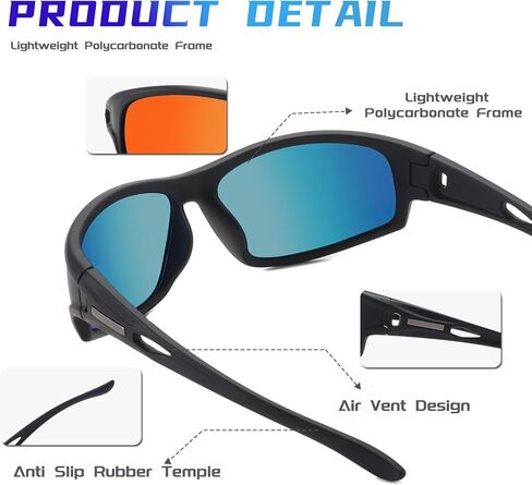 UV Protection Sunglasses, Wrap Around Polarized Sunglasses, Baseball Sunglasses for Youth, Sun Glasses for Men in Saudi Arabia