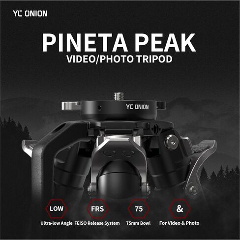 YC Onion Tripod Camera PINETA Peak Photo & Video Carbon Fiber Tripod Camera Tripods Camera Stand Stabilizer Camera Support Professional Travel DSLR Tripods in Kuwait