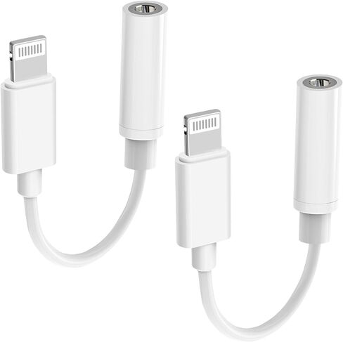 [معتمد من Apple MFi] 2 حزمة من محول مقبس سماعة الرأس لايتنينج إلى 3.5 مم، Veetone iPhone 3.5 مم AUX صوت ستيريو دونجل سماعة رأس موصل رقمي لهاتف iPhone 14 13 12 11 XS Mini XR SE X 8 iPad in Saudi Arabia