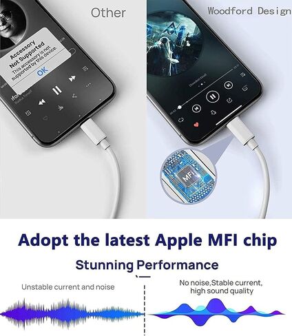 [Apple MFi Certified] 2 Pack Lightning to 3.5 mm Headphone Jack Adapter, Veetone iPhone 3.5mm AUX Audio Stereo Headphone Dongle Earphone Digital Connector for iPhone 14 13 12 11 XS Mini XR SE X 8 iPad in Saudi Arabia