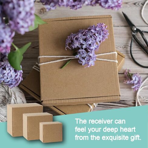 مجموعة صناديق الشحن مكونة من 50 صندوقًا من الورق المقوى المموج الصغير مقاس 4 × 4 × 2 بوصة للحزمة، صناديق بريد متينة ممتازة لتعبئة الأعمال الصغيرة in Kuwait