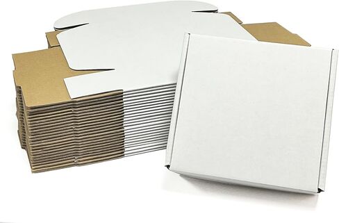 Shipping Boxes Set of 50, 4x4x2 Inches Kraft Small Corrugated Cardboard Box for Package,Premium Durable Mailer Boxes for Packing Small Business in Saudi Arabia