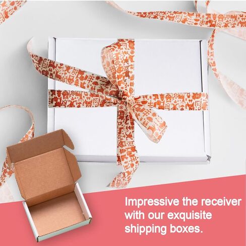 Shipping Boxes Set of 50, 4x4x2 Inches Kraft Small Corrugated Cardboard Box for Package,Premium Durable Mailer Boxes for Packing Small Business in Saudi Arabia