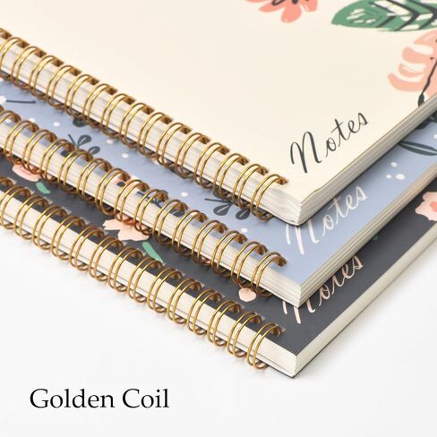 Spiral Notebook-3 Pack A5 Lined Journal Notebooks, 8.3'' x 5.8'' Spiral Notebook, Small Cute Notebooks for Women, College Lined Notebook for Office & School Supplies in Saudi Arabia