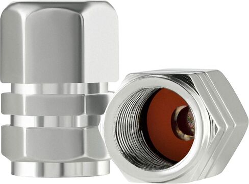 أغطية صمامات الإطارات (عبوة من 10 قطع) أغطية جذعية عالمية للسيارات وسيارات الدفع الرباعي والدراجات والشاحنات والدراجات النارية | الثقيلة | ختم محكم | التصميم السداسي| سبائك ألومنيوم خفيفة الوزن | المسمار على in Kuwait