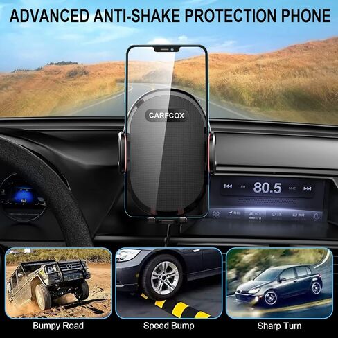 Cell Phone Holder Car Mount Vent Clip with Extended Arm Retractable Holds, Suction Cup Windshield Mount Stand, 360° Adjustable Car Phone Holder Car Dashboard in Saudi Arabia