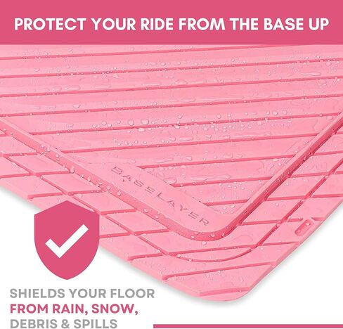 BaseLayer Cut-to-Fit™ Black 4-Piece Car Mats - Universal Waterproof Floor Mats for Most Vehicles, Durable All-Weather Mats - Made in USA in Saudi Arabia