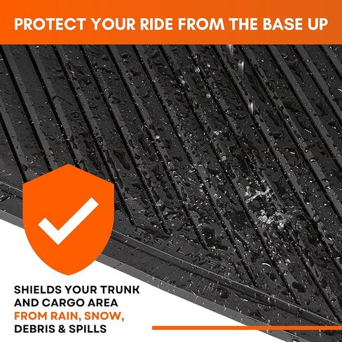 BaseLayer Cut-to-Fit™ Black 4-Piece Car Mats - Universal Waterproof Floor Mats for Most Vehicles, Durable All-Weather Mats - Made in USA in Saudi Arabia