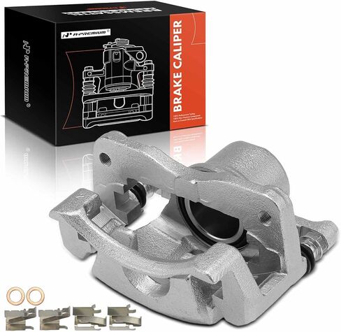 A-Premium Disc Brake Caliper Assembly with Bracket Compatible with Select Toyota Models - Yaris 2006 2007 2008 2009 2010 2011 2012 2013 2014 2015, L4 1.5L - Front Left Driver Side in Saudi Arabia